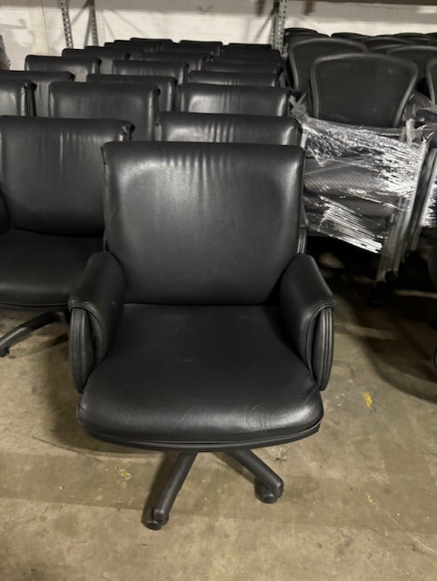 Black Leather Conference Chairs