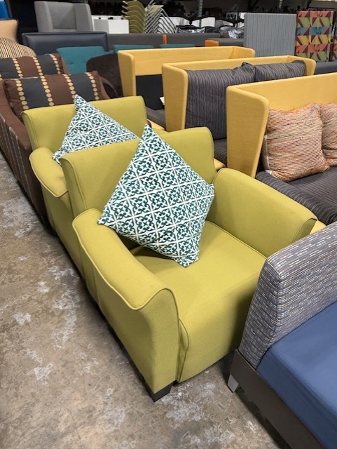 Chartreuse Club Chairs
