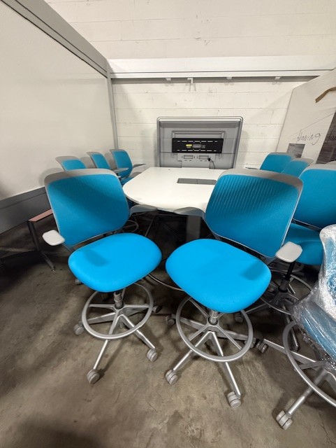 Steelcase Cobi Drafting Stools in Blue
