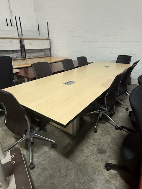 12 Maple Conference Table with Power