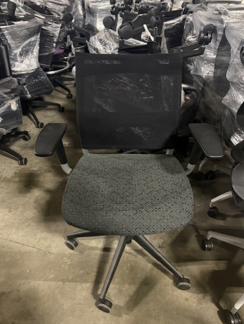 Mesh Back Task Chairs with Gray Seat