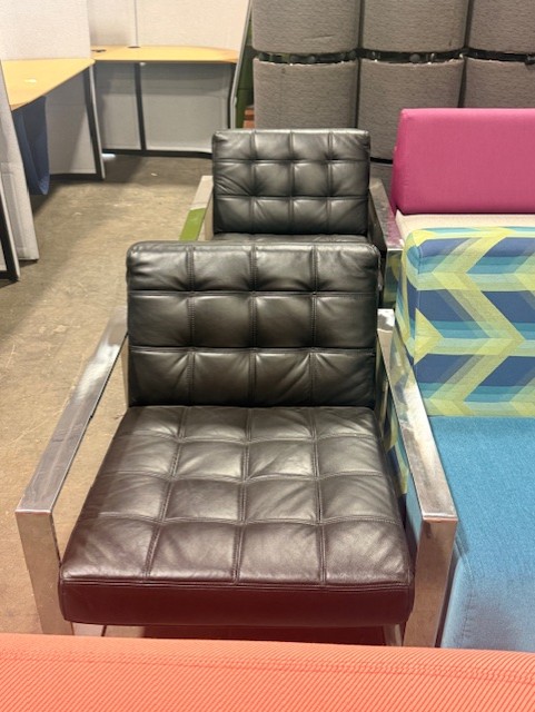 Black Leather Club Chairs