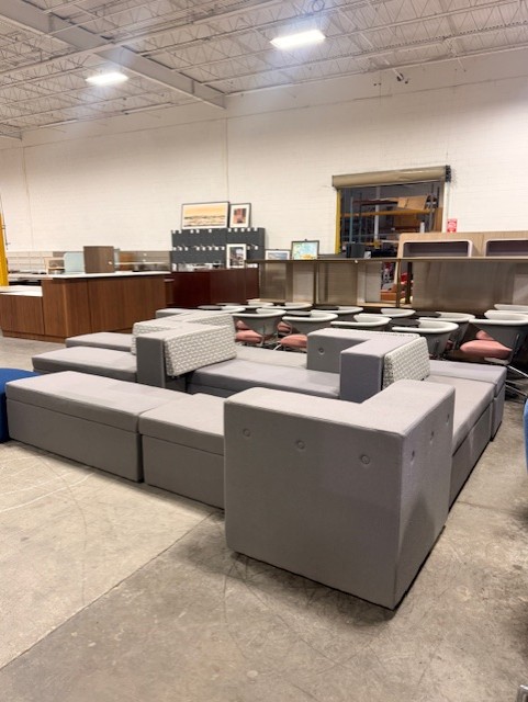 Gray Modular Lounge Seating