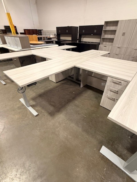 Gray Sit-Stand Desks
