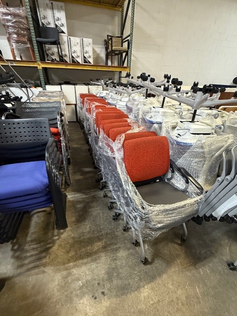 Orange and Gray Nesting Training Chairs