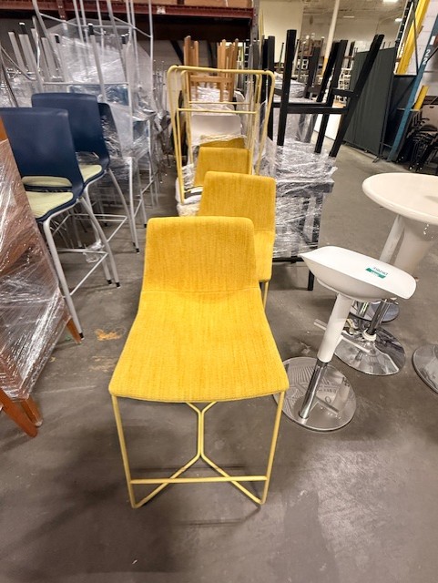 Slope Counter Stools in Mustard