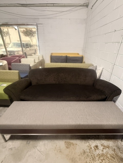 Chocolate Suede Sofa
