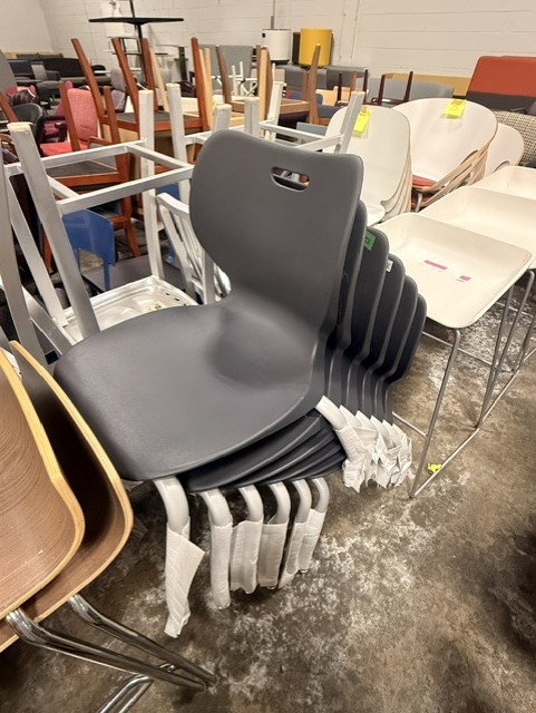 HON Gray Stacking Side Chairs