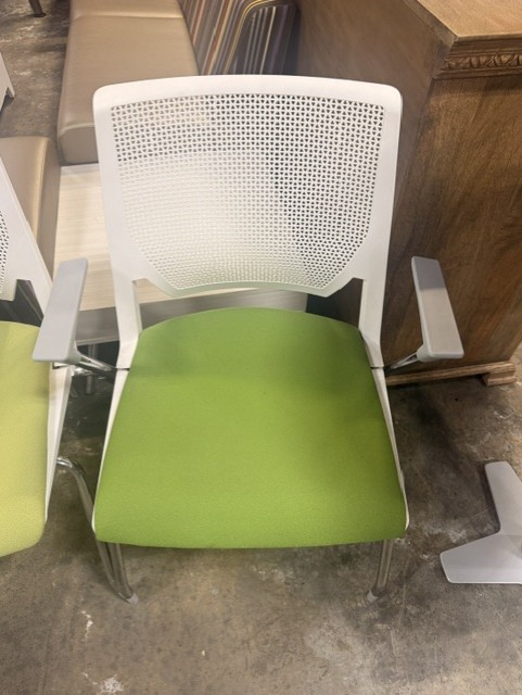 Very Side Chairs with Green Seat